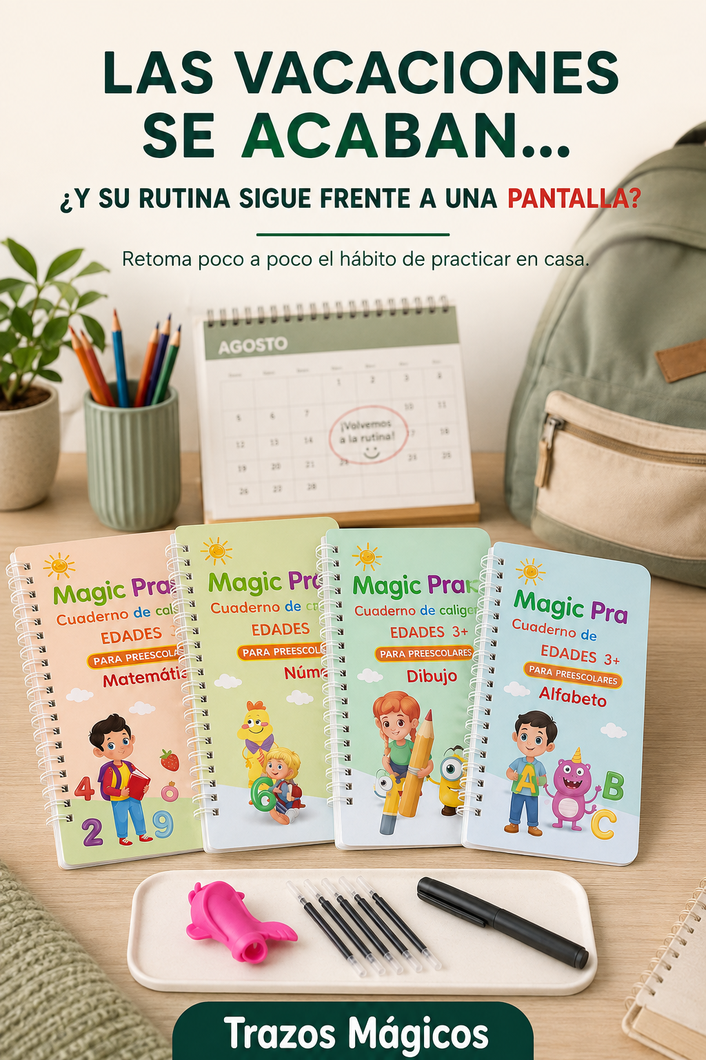 Cuadernos Trazos Mágicos para retomar la rutina